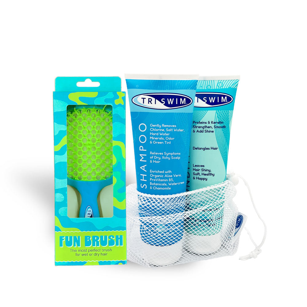 TRISWIM Gift Set - Shampoo | Conditioner | Fun Brush